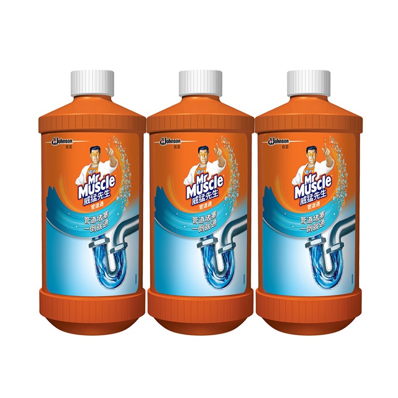 威猛先生 管道通三瓶装 500g*3 马桶厕所下水道疏通 京东精选