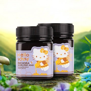 瑞琪奥兰hello kitty新西兰天然野地花蜂蜜250g*2瓶