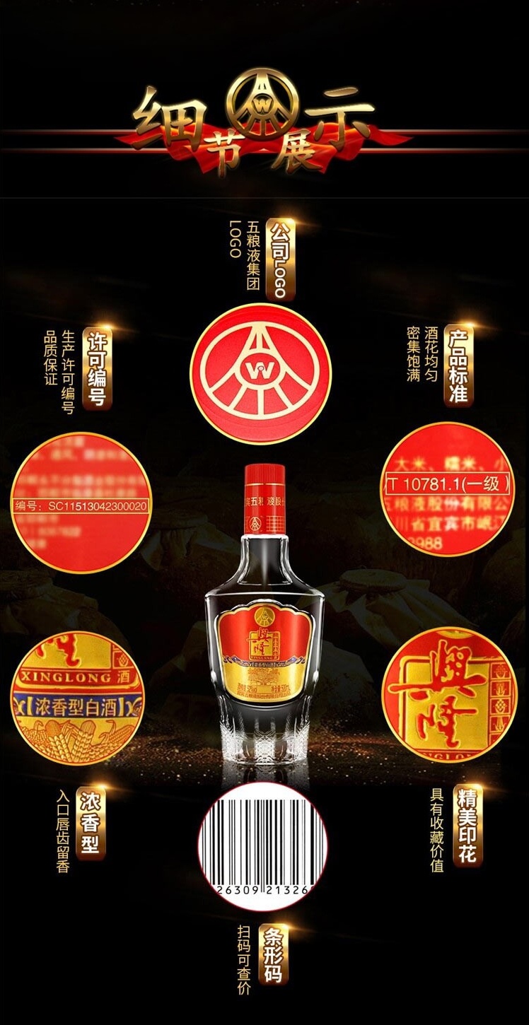 【时光历练 沉淀美酒】五粮液股份兴隆纯酿品鉴组 500ml*6瓶*3箱