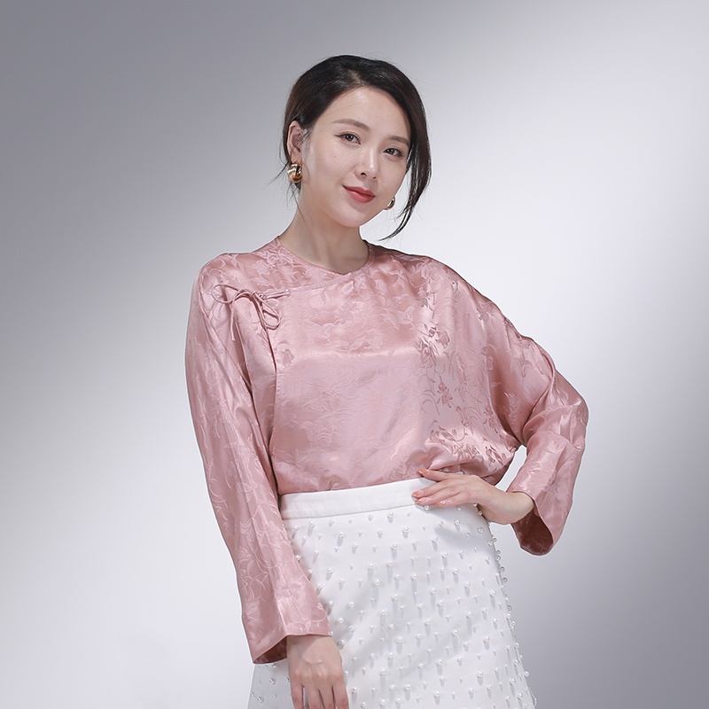 【摩登奇遇 时尚特卖】春栀夏烂漫花语花罗提花重磅真丝上衣