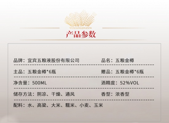 美味健康五粮液公司五粮金樽精品组