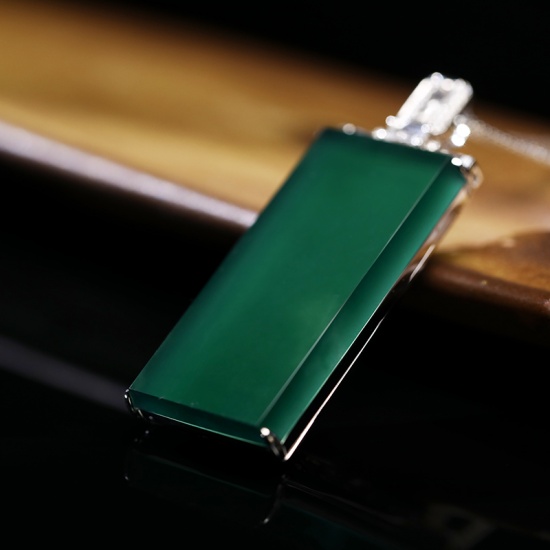 【天然翡翠 状如凝脂】玻璃种蓝水无事牌