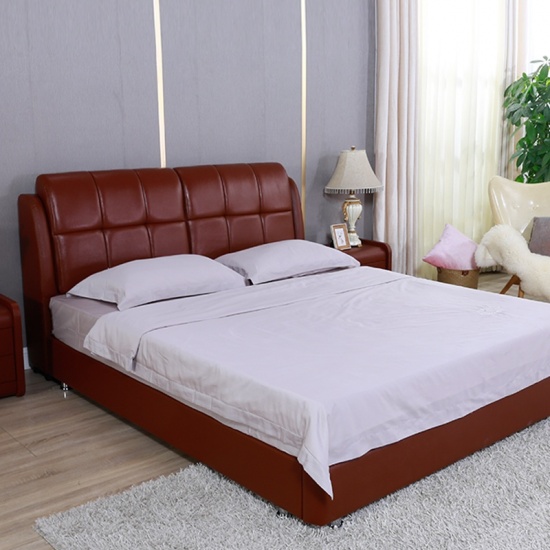 储物家居全满足艾柏雅居健康多功能储物皮床18m赠床头柜2床垫1乳胶枕1