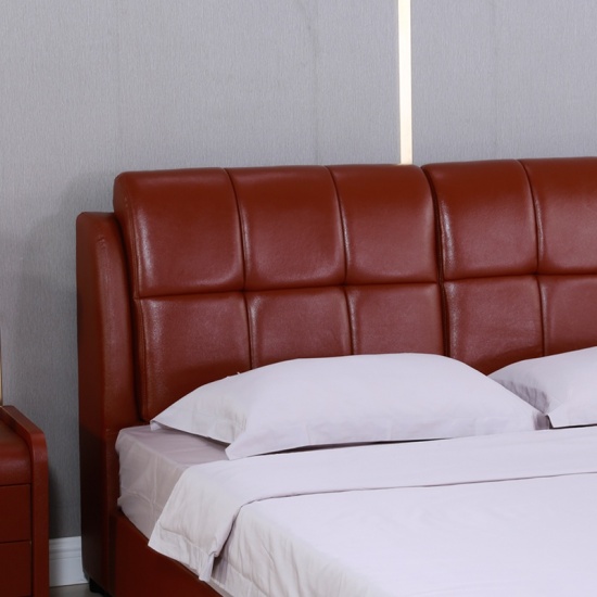 储物家居全满足艾柏雅居健康多功能储物皮床18m赠床头柜2床垫1乳胶枕1