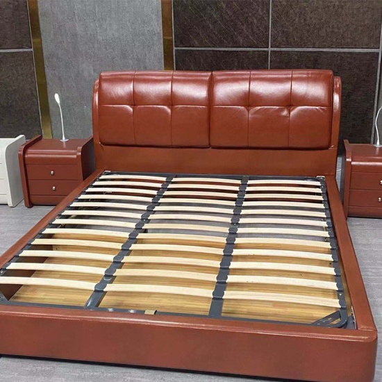 储物家居全满足艾柏雅居健康多功能储物皮床18m赠床头柜2床垫1乳胶枕1