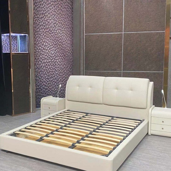 储物家居全满足艾柏雅居健康多功能储物皮床18m赠床头柜2床垫1乳胶枕1